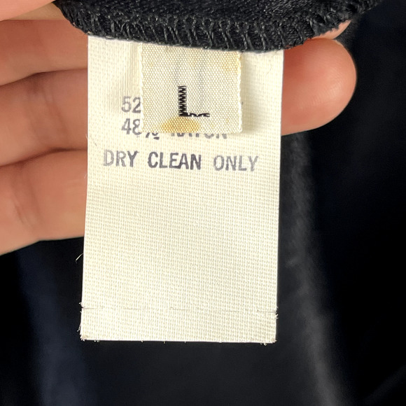 Vintage Mary Ann Restivo Kimono Duster Womens Large Black Tassel Union Made NWT - Picture 7 of 16